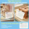 Add Savings Tracking to Any Piggy Bank Style, Piggy Bank Accessory-Money Goal Tracker,Companion for Piggy Bank-Saving Challenge Card, Piggy Bank Saving Sheet,Teaching Money Tool, 12 pcs-Hard Mode view 3