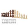 32Pcs Chess Pieces, 32 Pieces Each Wood Chessmen Pieces Wooden Heavy Weighted Chess Pieces with Felt for Beginner Family Picnic Camping view 2