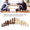 32Pcs Chess Pieces, 32 Pieces Each Wood Chessmen Pieces Wooden Heavy Weighted Chess Pieces with Felt for Beginner Family Picnic Camping view 3