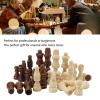 32Pcs Chess Pieces, 32 Pieces Each Wood Chessmen Pieces Wooden Heavy Weighted Chess Pieces with Felt for Beginner Family Picnic Camping view 4