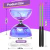 BodyRhythm Five Bearings Chinese Diabolo Yoyo Set with LED, Fiberglass Sticks, Adjustable Strings for All Ages - Best for Fitness and Tricks (Purple) view 4