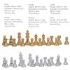 32 Pieces International Chess Pieces, 49mm/1.93in King Figure Gold and Silver PS Chessmen Set Chess Game Pawns Replacement of Missing for Professional and Beginner view 3