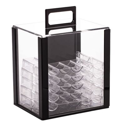 Gamers Lounge 1,000-count Acrylic Poker Chip Case - Includes 10 Poker Chip Trays