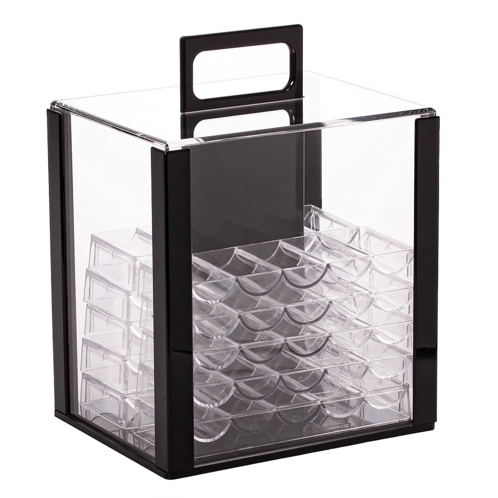 Gamers Lounge 1,000-count Acrylic Poker Chip Case - Includes 10 Poker Chip Trays