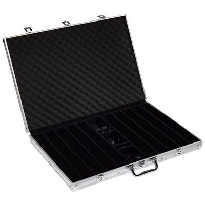 Gamers Lounge 1,000-count Aluminum Poker Chip Case - Locking, Key Included