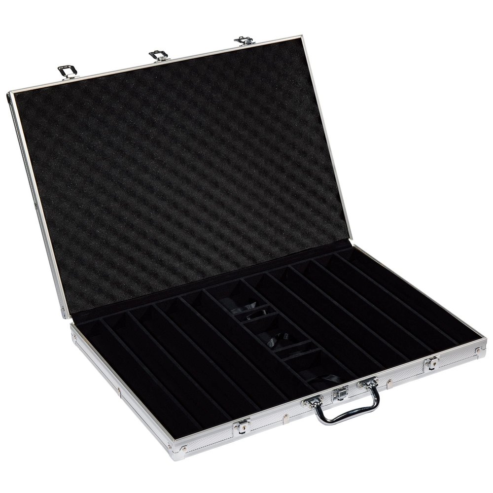 Gamers Lounge 1,000-count Aluminum Poker Chip Case - Locking, Key Included