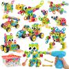 199PCS Building Blocks STEM Toys for 3 4 5 6 7 8+ Year Old Boy Girl Birthday Gifts Preschool Educational Building Toys for Kids Ages 3-5 4-8 5-7 6-8 Erector Sets Stem Kits Activities Creative Games view 1