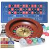 12 Solid Roulette Wheel Set, Roulette Table Casino Games with 12 Solid Wood Roulette Wheel, 47 x 24 Felt Roulette Mat, 100pcs Poker Chips, 2 Decks of Playing Cards for Casino Game, Gambling Games view 1