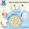 110pcs Balloons Arch Kit 12 Inch Metallic Chrome Gold Balloon Garland for Wedding Birthday Anniversary Graduation Baby Shower Party Decorations (Pearl White, 50) view 2