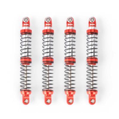 RACWD 112MM Shocks Aluminum Threaded Shock Adjustable Absorber Oil Damper for FMS 1/10 FCX10 LC80 Series Upgrades Part (Red)