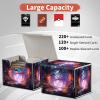 FUYOCWE Card Deck Box,MTG Commander Deck Box 100+ Double Sleeved Cards Storage,Magnetic Snap Leather Trading Card Case Oragnizer for TCG/CCG/Magic/Sports Cards-Fantastic Forest view 4