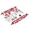 DAIKONRICH Front/R Suspension Arms Metal Steering Cup Steering Linkage Front CVD Motor Gear for WLtoys 1/14 144001 1/12 124016 124017 18 19(Red) view 1