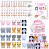 63 Pcs Adopt a Cat Party Favors Include 20 Foldable Kitten Boxes 20 Mini Stuffed Cats 20 Card 1 Sign 2 Fence for Adopt a Kitty Party Favors Cat Supplies Gifts view 1