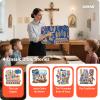 CHEFAN 4 Pack Felt Board Bible Stories Set, Flannel Board Stories, Nativity Flannel Graph Bible Toy for Kids, Include Last Supper, Jesus Calms The Storm, Triumphal Entry of Jesus, Crucifixion view 2
