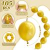 105pcs Linking Balloons 6 Inch Gold Quick Link Balloons for Photo Shoot Gender Raver Anniversary Bridal Christmas Wall Backdrop Baby Shower Birthday Party Carnival Decorations view 2