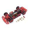 DAIKONRICH Used for WLtoys 1/28 284131 k979 k989 k999 RC Car Parts Metal Upgrade Modified Gearbox Chassis Parts Wheelbase 98mm 102mm(Blue) view 2