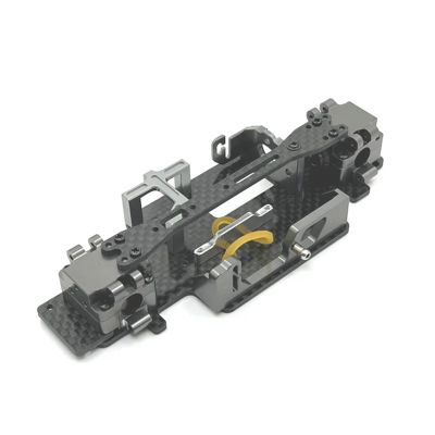 DAIKONRICH Used for WLtoys 1/28 284131 k979 k989 k999 RC Car Parts Metal Upgrade Modified Gearbox Chassis Parts Wheelbase 98mm 102mm(Titanium)