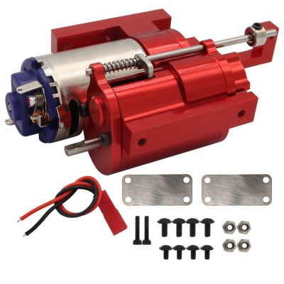 DAIKONRICH Three-Generation Full Metal 2 Speed Gearbox Transmission for WPL B1 B14 B24 C14 C24 for MN D90 D91 for MN96 1/12 RC Car Parts(Red)