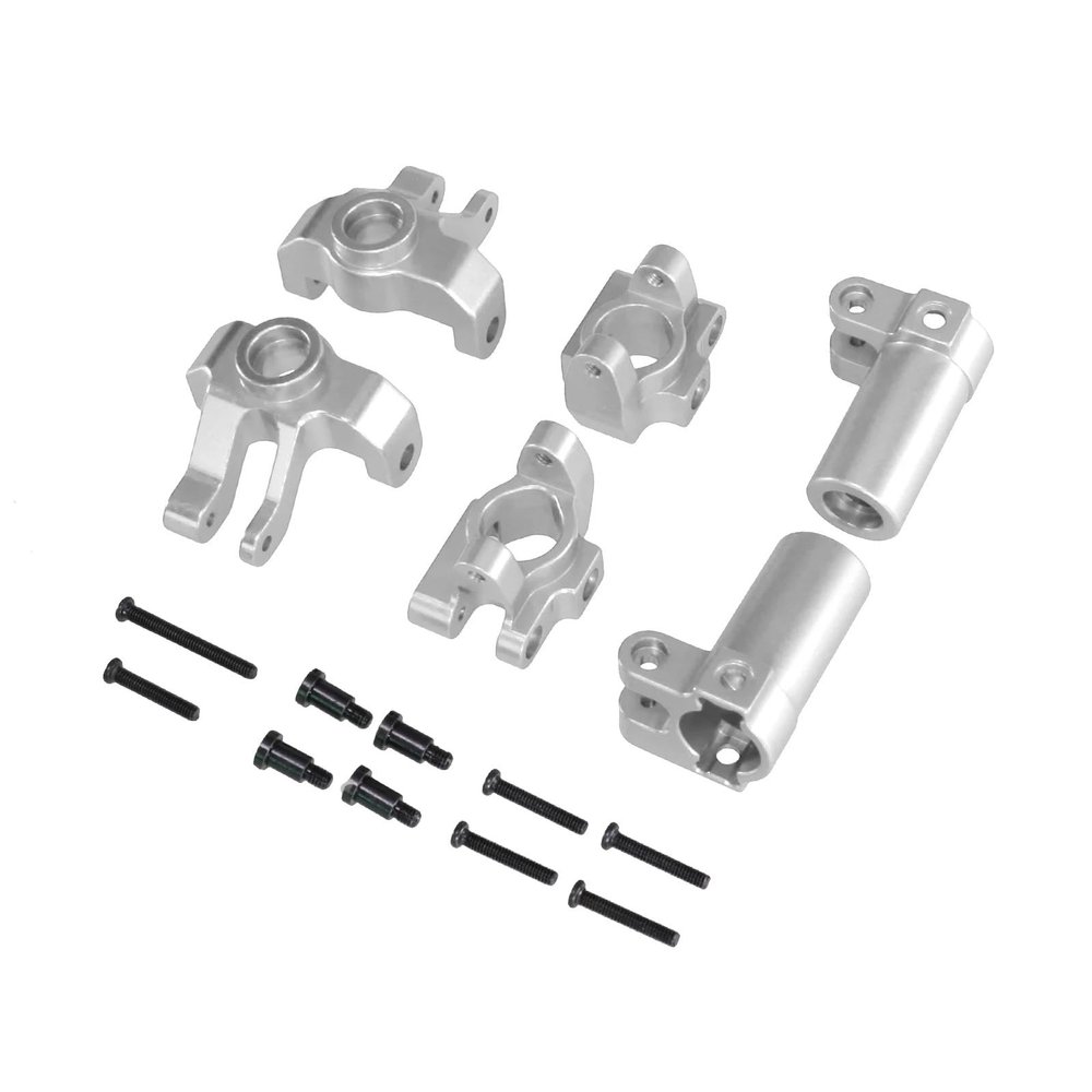 DAIKONRICH for MN for MN128 MN86S MN86K MN86 G500 Metal Steering Cup Upgrade Steering Block RC Car Rear Hub C-Seat(Silver)