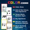 97 Music Theory Flash Cards with Cheatsheet for Beginners with Study Guide, Includes Notes, Rhythm, Clefs, Time Signatures. view 2