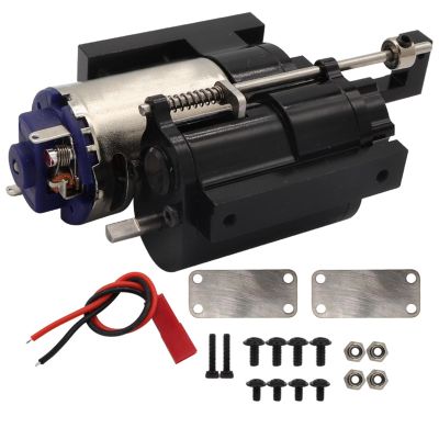 DAIKONRICH Three-Generation Full Metal 2 Speed Gearbox Transmission for WPL B1 B14 B24 C14 C24 for MN D90 D91 for MN96 1/12 RC Car Parts(Black)