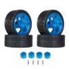 DAIKONRICH for MJX Hyper go 1/14 14301 14302 14303 RC Car Metal Wheel Hub Tires Upgrade Tyre 12mm Adapter(Blue) view 1