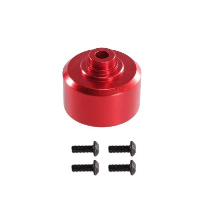 DAIKONRICH Metal Differential Gearbox Housing Suitable for MJX for Hyper GO 1/10 10208 Remote Control Car Gearbox Upgrade Parts and Accessories(Red)