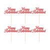 12pcs Happy Retirement Cake Topper Glitter Retirement Cake Decoration Picks for I'm Retired Retirement Theme Party Supplies (Red) view 1