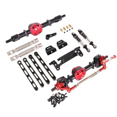 DAIKONRICH Used for MN Model 1/12 for MN82 LC79 MN78 RC Car Parts Metal Upgrade Front and Rear Assembly Kit(BlackandBlack)