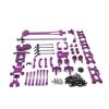 DAIKONRICH for WLtoys 1/12 124016 124017 124018 124019 RC Car Swing Arm Steering Linkage Front Bumper Drive Shaft Steering Block Motor Gear(Purple) view 1