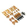 DAIKONRICH RC Car Metal Suspension Arms Upgrade Steering Block C Seat Shock Absorber for Wltoys 144010 144001 02 124017-16-18 124019(Gold) view 1