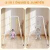 4-in-1 Toddler Swing Set & Baby Jumper and Bouncer for Toddlers, Foldable Baby Swing Stand for Outdoor Indoor Play, Easy to Assemble and Store for Ages 6 Months to 10 Years Old (White) view 2