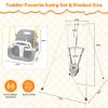 4-in-1 Toddler Swing Set & Baby Jumper and Bouncer for Toddlers, Foldable Baby Swing Stand for Outdoor Indoor Play, Easy to Assemble and Store for Ages 6 Months to 10 Years Old (White) view 3