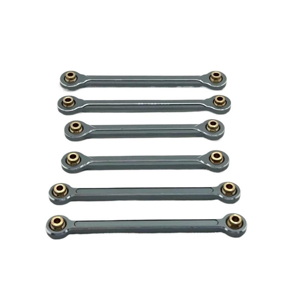MIXVZARF RC Upgrade Accessories for MJX 10208 1/10 Metal Turnbuckles Pull Rod Link Rod Steering Rod Set RC Car Upgrade Parts Accessories Replacement Parts(Gray)