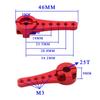 BOQEXSS for RC Car Crawler Large Torque Digital Coreless Servo Parts 1PCS Metal 25T Steering Servo Arm Horn Length 46MM RC Car Parts(Red) view 2