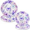 120 Pcs Butterfly Birthday Party Supplies Girl Purple Spring Butterfly Birthday Decorations Includes Paper Plates Napkins Cups Straws Forks for Butterfly Baby Shower 1st 2nd 3rd 4th Bday Favors view 2