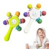 2PCS Baby Sensory Teething Toys-Rattle Stick,Food Grade BPA Free Chew Toy,Grip Strengthening Handle for Hearing Teeth Development,Infant Learning Toys for Aged 0-36 Months (White+Green) view 1