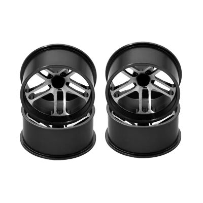 BOQEXSS for Tamiya 4WD Colored Wheel Upgrade Parts Middle Diameter Lightweight Wheels Self-Made Parts RC Car Parts(Black)