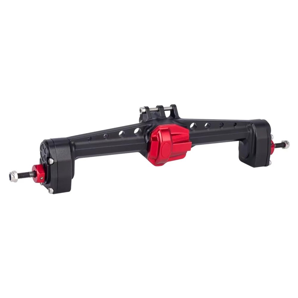 BOQEXSS for SCX10 III for AR45P 1/10 RC Crawler Car Offset Portal Axle with Constant Velocity Driveshift Two Servo Mount and Steering Rodfor RC Car Parts(Black,Rear axle)