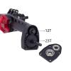 BOQEXSS for SCX10 III for AR45P 1/10 RC Crawler Car Offset Portal Axle with Constant Velocity Driveshift Two Servo Mount and Steering Rodfor RC Car Parts(Black,Rear axle) view 3