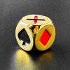 jakilee Premium Stainless Trump Marker Dice - Metal Euchre Cube & 0.62Inch(16mm) Trump Indicator for Euchre/Pinochle/Bridge Card Games and More (Gold) view 4