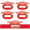 HEYINSHEN 24PCS Paper Graduation Hats for Kids Preschool Graduation Cap Hats Kindergarten Paper Crown Red Graduation Hat Graduation Cap Headband Graduation Hat with 24 Elastic String for Grad Party view 1