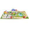 40 Pieces Urban Track Train Wooden Set Toy Rail Overpass Traffic Scene Toys view 1