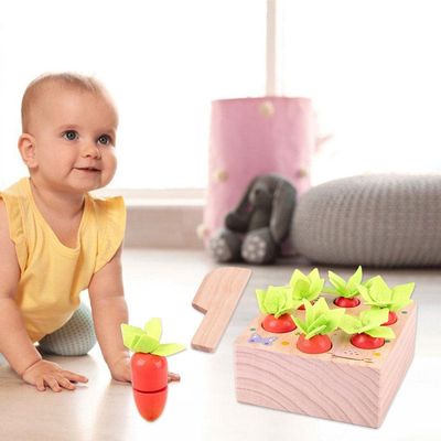 Carrot Harvest Game Wooden Educational Sorting for Cognitive Ability Toddler