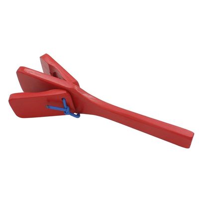 1pc Kids Wooden Castanet Clapper Handle Toys Red