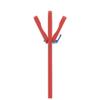 1pc Kids Wooden Castanet Clapper Handle Toys Red view 4