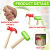 Deekin Toy Hammer Simulation Small Wooden Plastic Maintenance Tools Hammers Educational Toys Party Gift for Teens Girls Boys School Birthday Games Party Supplies(4 Pcs,2 Style Toy Hammer) view 3