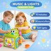 Qizebaby Montessori Activity Cube for Toddlers 1-3, Baby Activity Cube with Music & Lights, 8-in-1 Learning Toy with Shape Sorter & Bead Maze, Educational Toys for 12-36 Months Boys Girls view 3