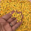 Yellow Daisy Flower Polymer Clay Sprinkles, Fimo Fake Sprinkle Mix, Resin Embellishments for Decoden and DIY Crafts (15 gram Bag) view 1