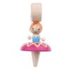 Handmade Painted Wooden Vintage Dancing Princess Spinning Tops Toy for Kids view 4